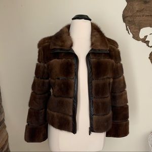 Real mink fur jacket
